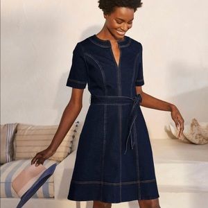 Boden Eliza Belted Denim Dress